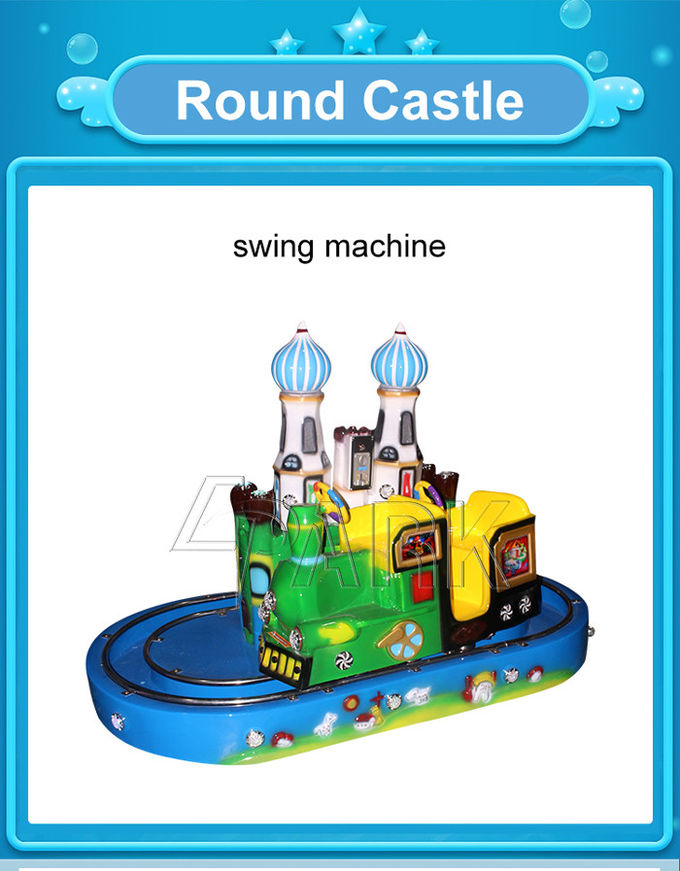 Round Castle Kiddie Ride Train Game Machine For Amusement Park 300W