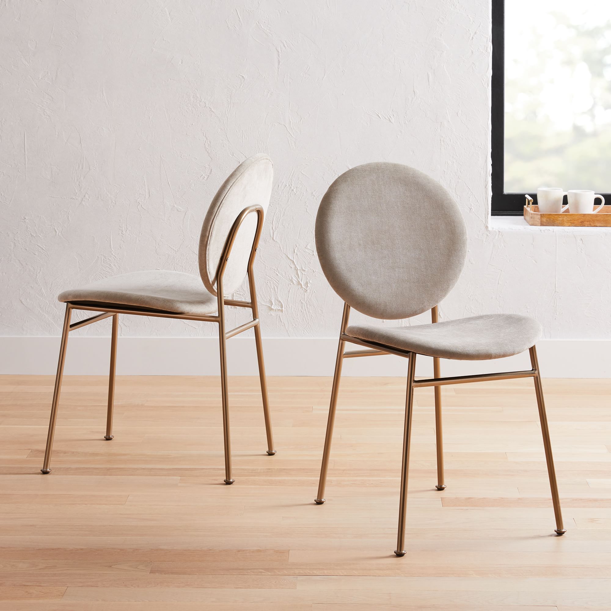 Turquoise Velvet Chairs Dining Round Dinette Sets With Gold Steel Legs