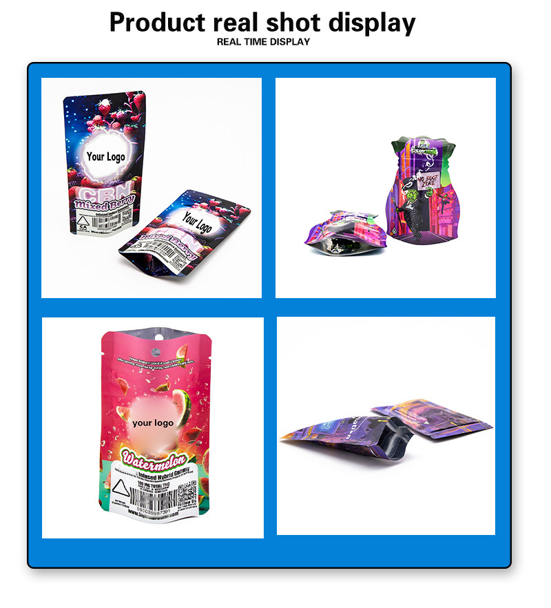 1/4 Oz 1/2 Oz Anime Mylar Bags Wholesale Premium Child-Resistant Polyester Packaging Bag Secure