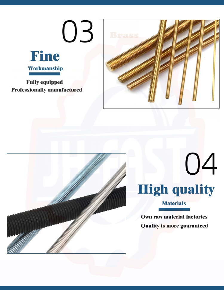 Metric Threaded Rods in Brass Carbon and Stainless Steel for Durable Performance