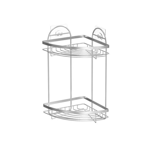 2 Tiers Easy Install No-Drilling Wall-Mounted Shower Caddy Space-Saving