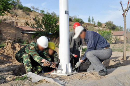6M 8M 12M Galvanized Steel Pipe Round Bending Single Double Arm Outdoor Street Light Pole