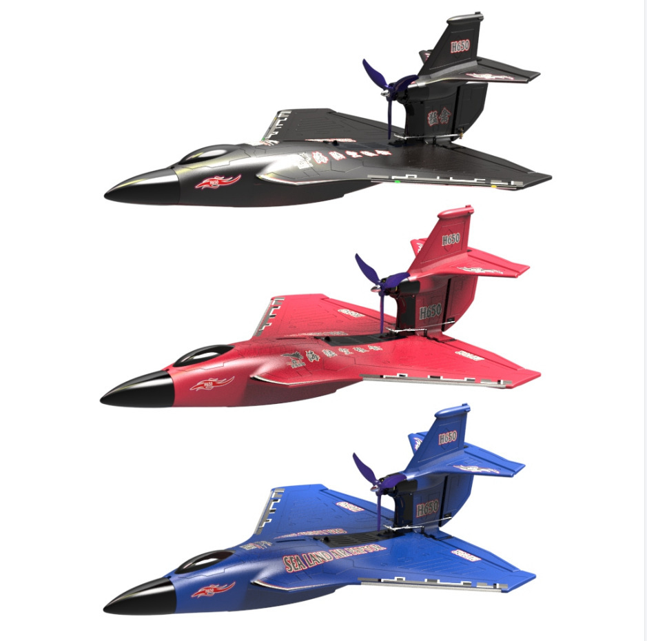 Lightweight Long Range Epp Foam Fixed Wing H650 2.4g Proportional Remote Control Rc Jet Fighter Brushless Fly Toy Outdoor