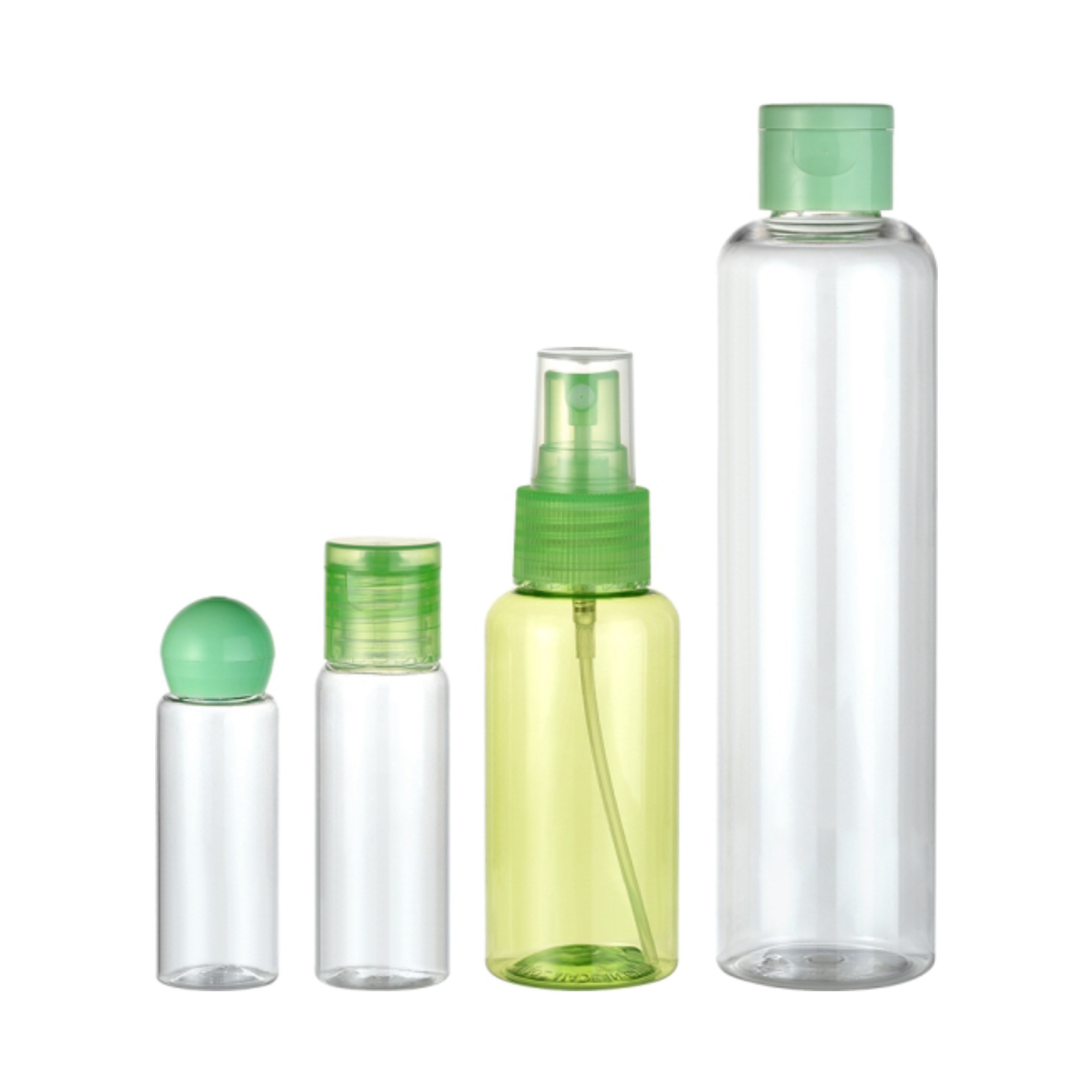 Customized 80ml PET Bottle Round Shoulder Plastic Clear Bottle with 24/410 Pump Sprayer