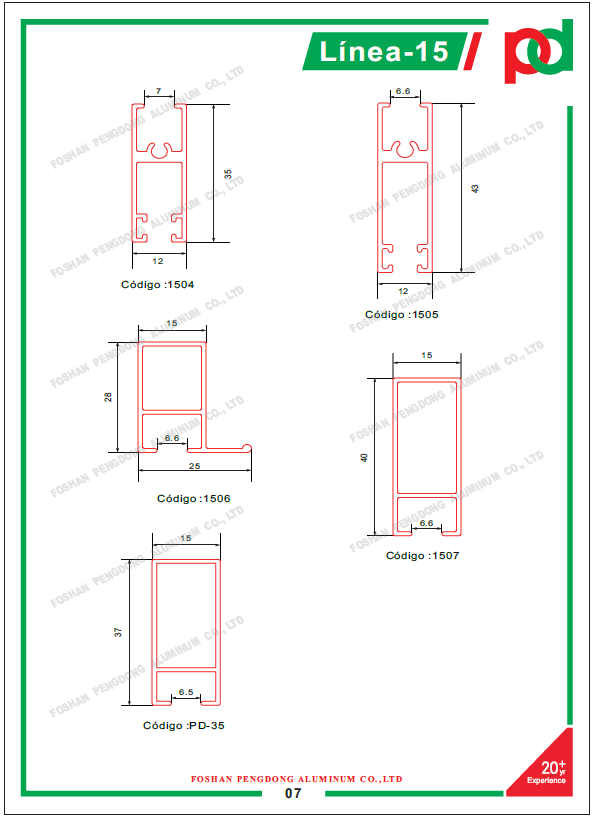 0.15mm Anodized Aluminium Door Profiles 6063 Series T5 Temper