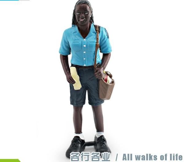 People at Work Model Toy Postwoman Figure Pretend Professionals Figurines Career