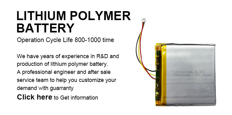 Custom 3.7v 3000mAh LiPo Battery li polymer rechargeable battery LP656360