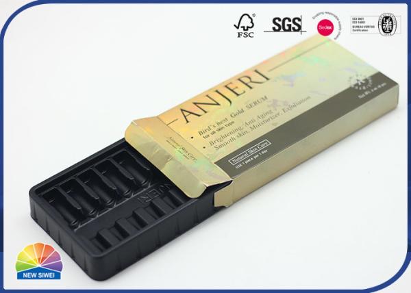 Laser Gold Card Folding Carton Box Frosted Texture For Natural Skin Care