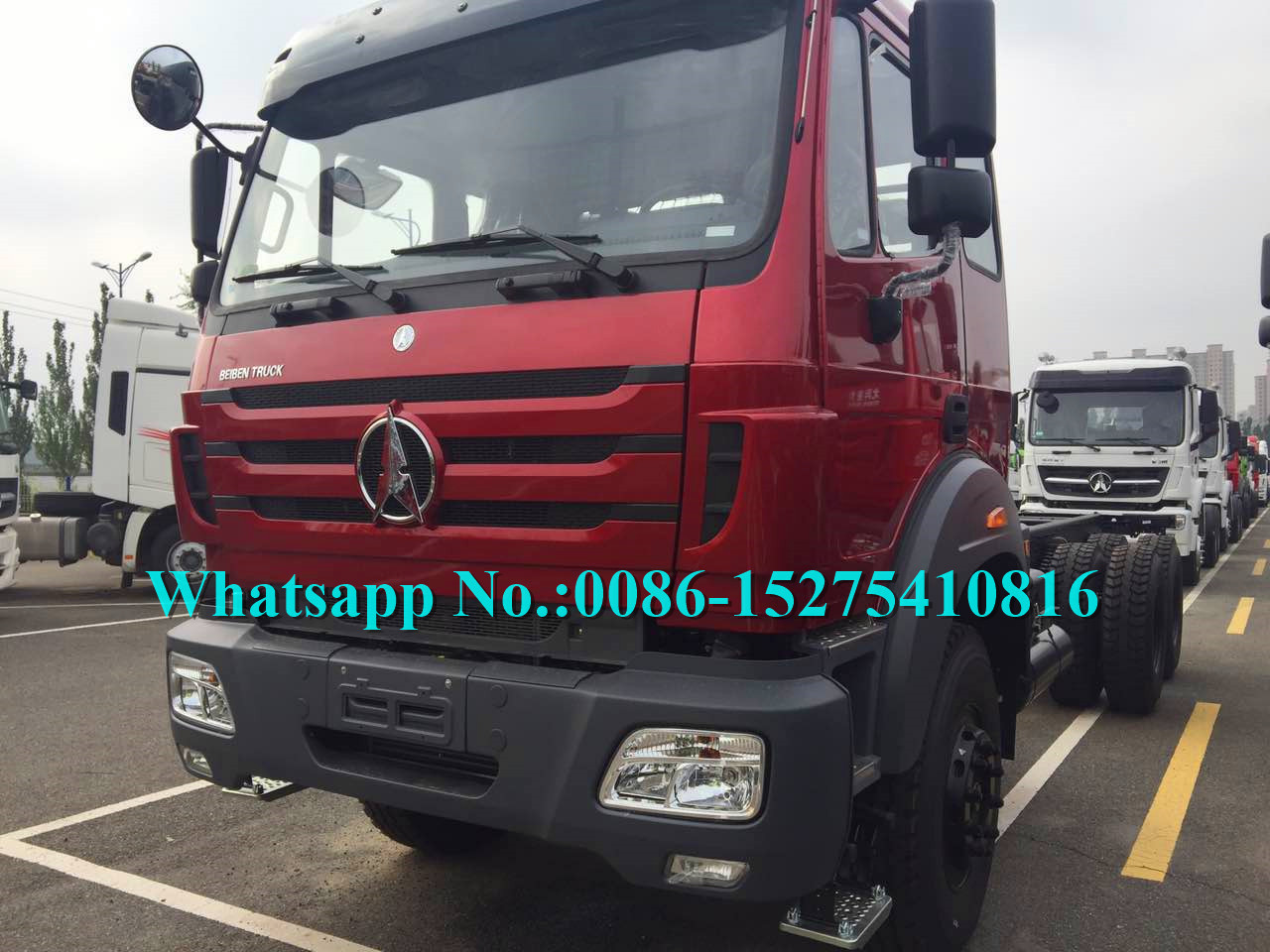 Red Military Use 6x6 Cargo Truck / Off Road Cargo Truck Adopt Benz Technology