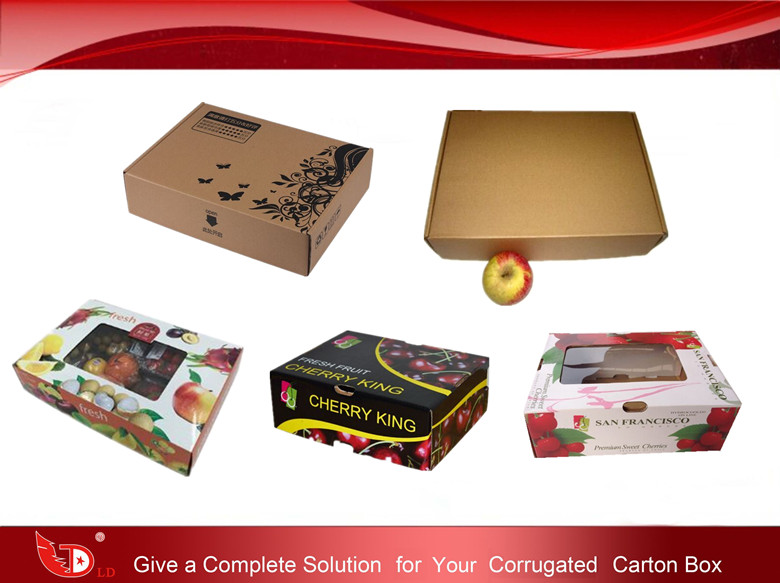 Color Printed Durable Corrugated Carton Box For Fruit