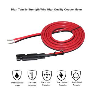 SAE to Tinned Copper Wire Cable 12V 24V Solar Panel Connection