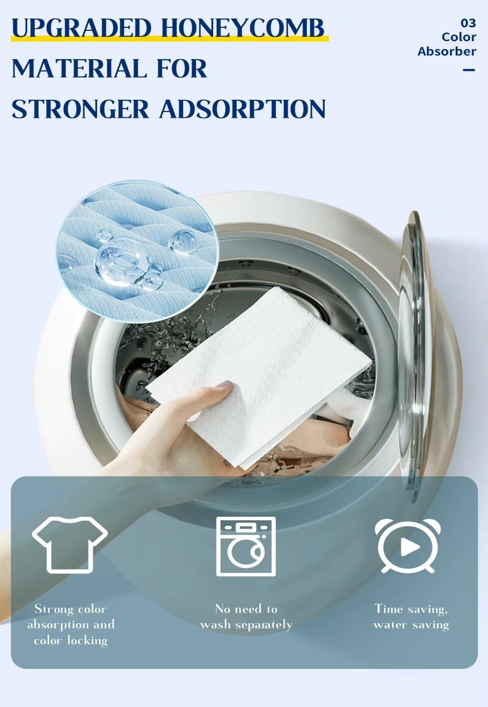 Natural OEM Dye Trapping Sheets Fragrance Free Washing Machine Color Catcher