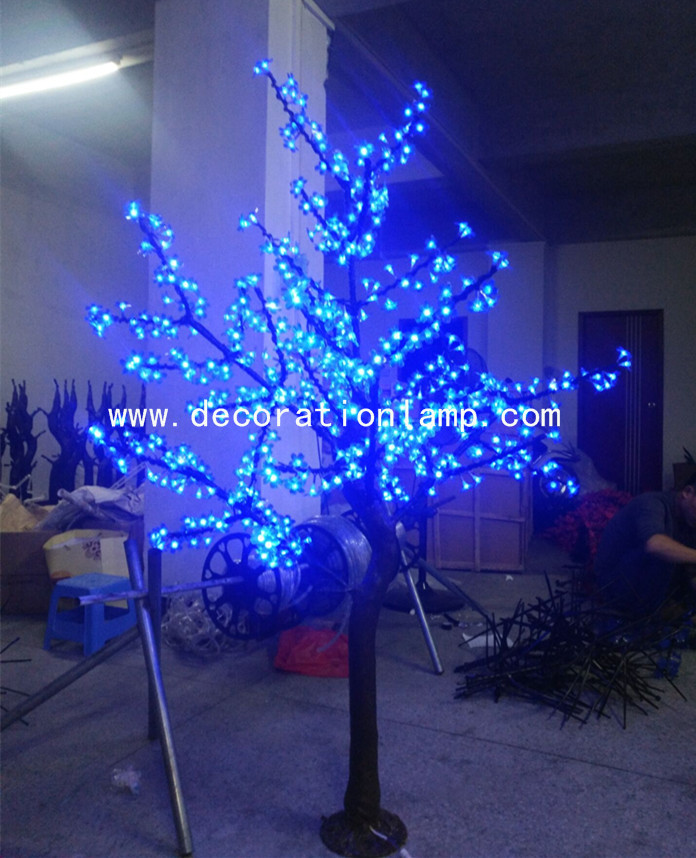 artificial trees with lights