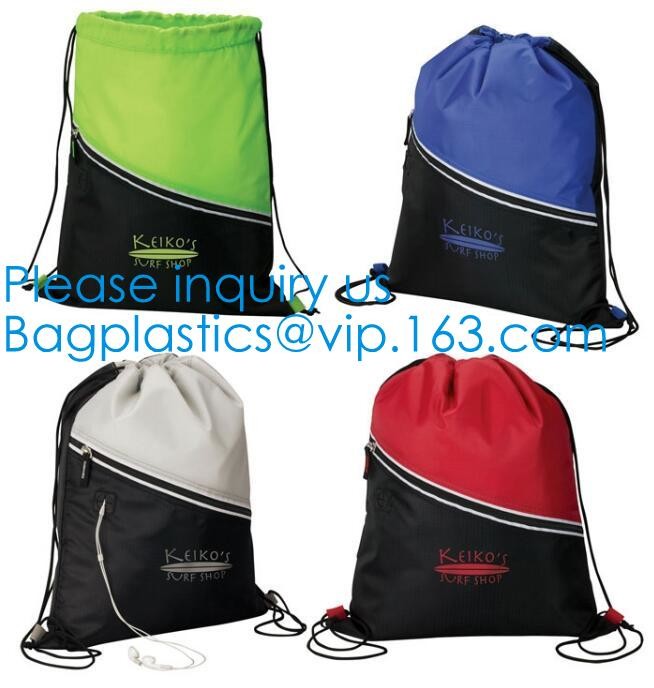 Sport Gym Drawstring Backpack Polyester Draw String Bags,Dacron Drawstring Backpack Shoulder Bags, bagease, bagplastics