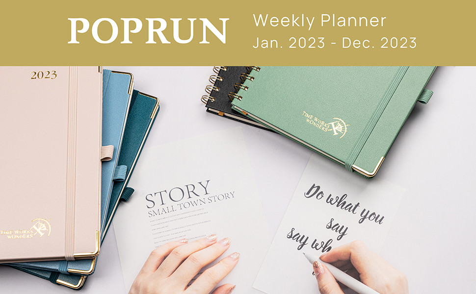Custom 6.5x8.5 Inch Daily Weekly Schedule 2023 Monthly Yearly Planner Light Pink