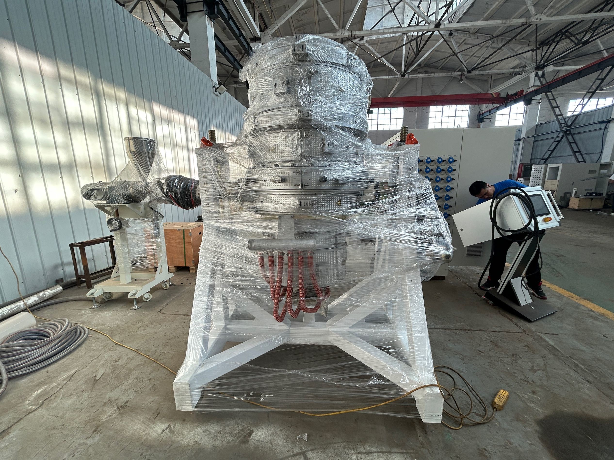 Large Diameter DN Size Double/Triple Wall HDPE PE Water Supply Large Diameter Plastic PP PPR HDPE PE Pprc Pipe Extrusion Production Line Making