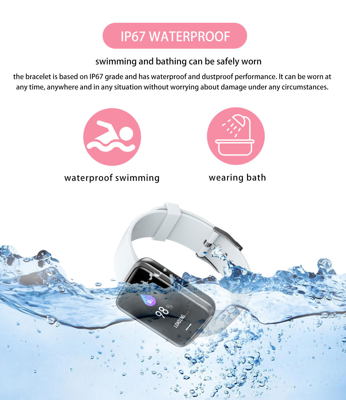 Hazel Full Heart Rate Smartwatch Touch Screen Smart Watch H19D Dynamic 1.3 Inch
