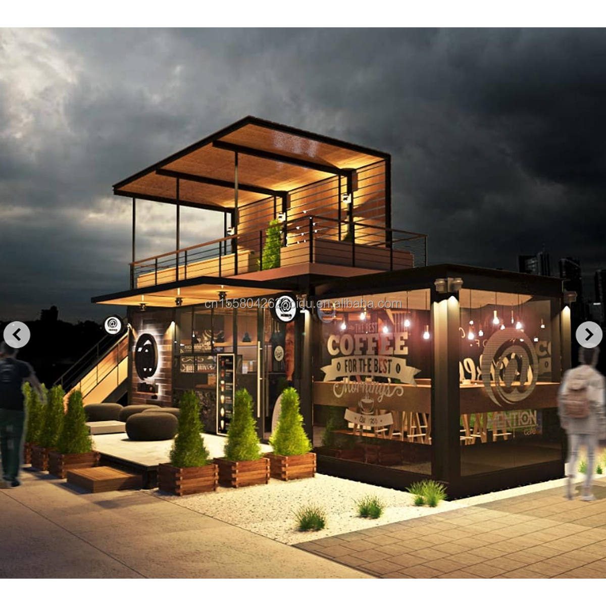 Modern Luxury Portable Container House Prefabricated Steel Structure Mobile Prefab Villa Home Hotel for Log Eco-Friendly