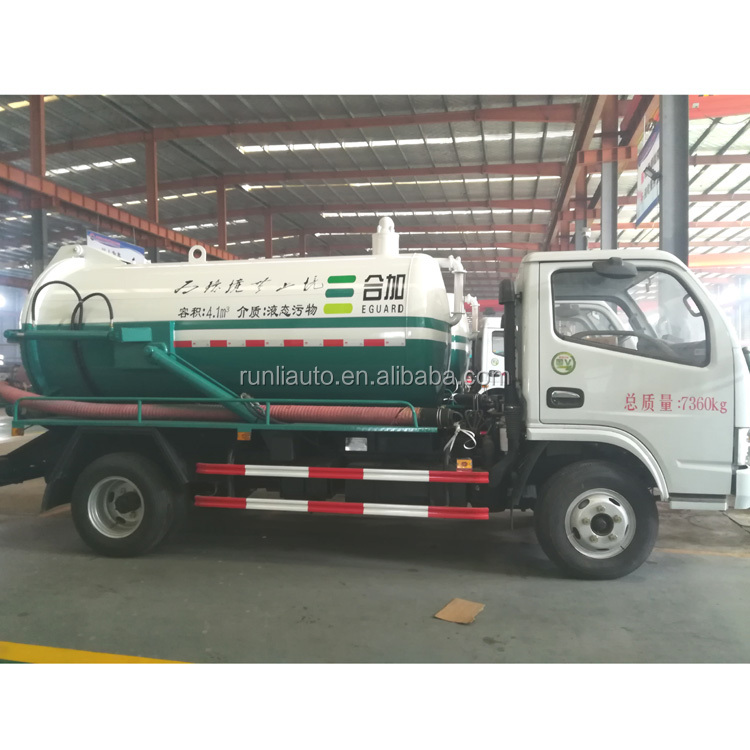 Dongfeng Used Vacuum Sewage Truck 4x2 Suction Truck Euro 4 Diesel Fuel Type