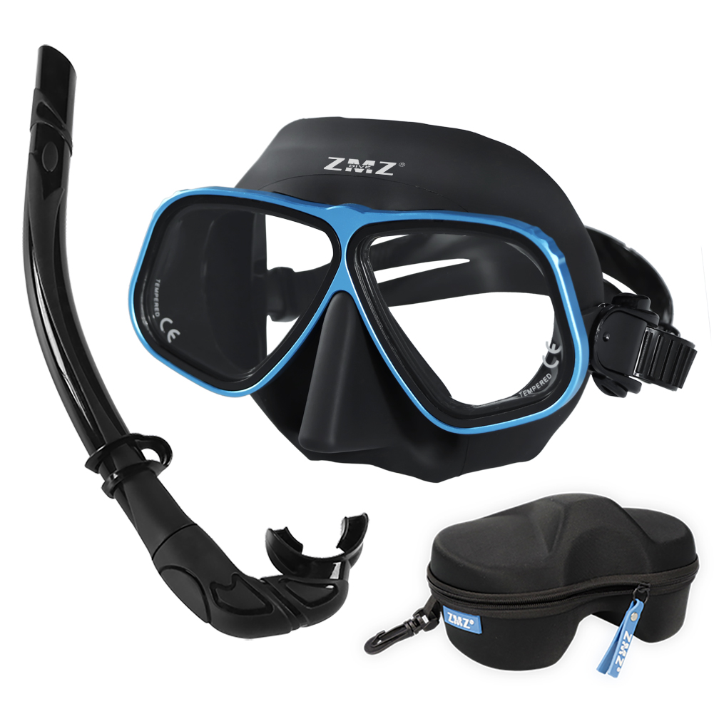 Universal Surfing Spearfishing Snorkel Mask Set With Breathing Tube