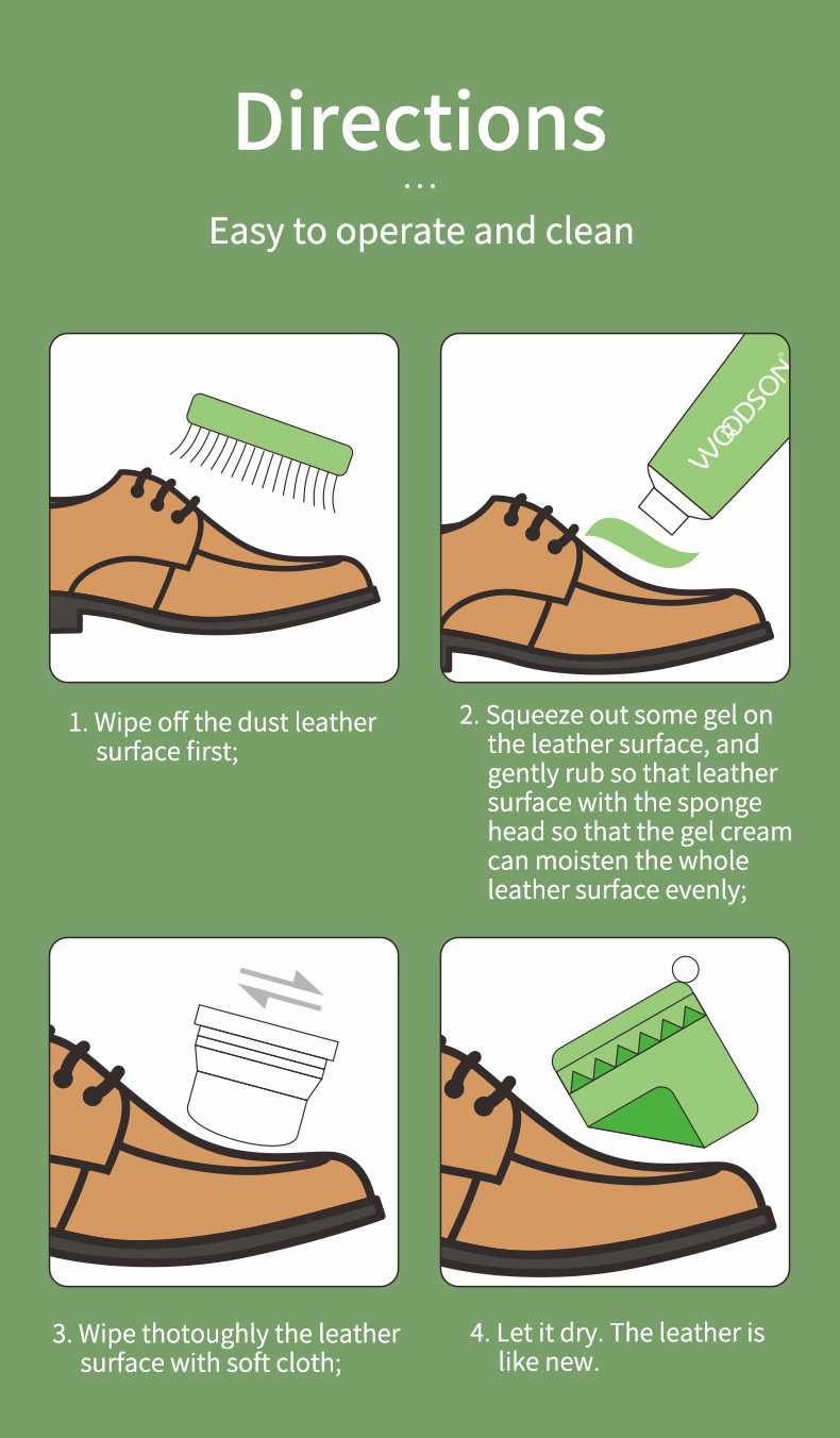 Stain Remover Shoe Cleaning Cream Gel Leather Car Seat Rejuvenator Luster