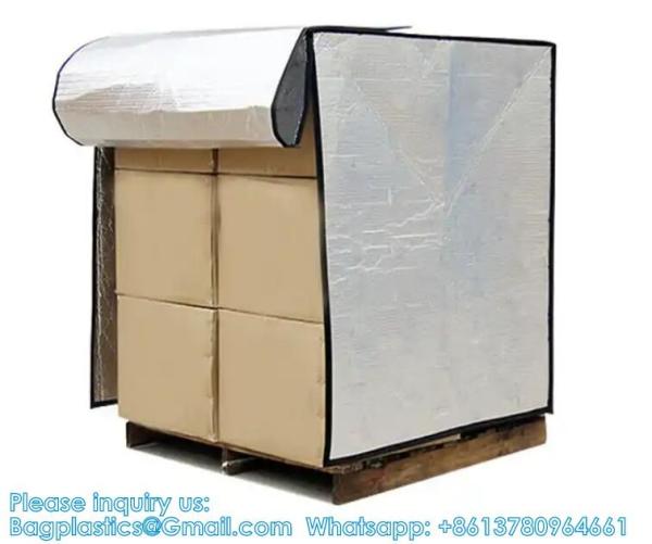 Thermal Hood Moistproof Insulated Pallet Cover With Zipper Pallet Cover Cold