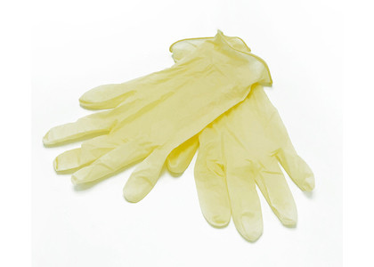 Milky White Disposable Latex Gloves 100pcs/Box 0.07mm