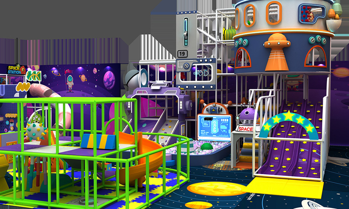 Large Size Kids Indoor Commercial Playground Equipment 2-12 Years Old For Business
