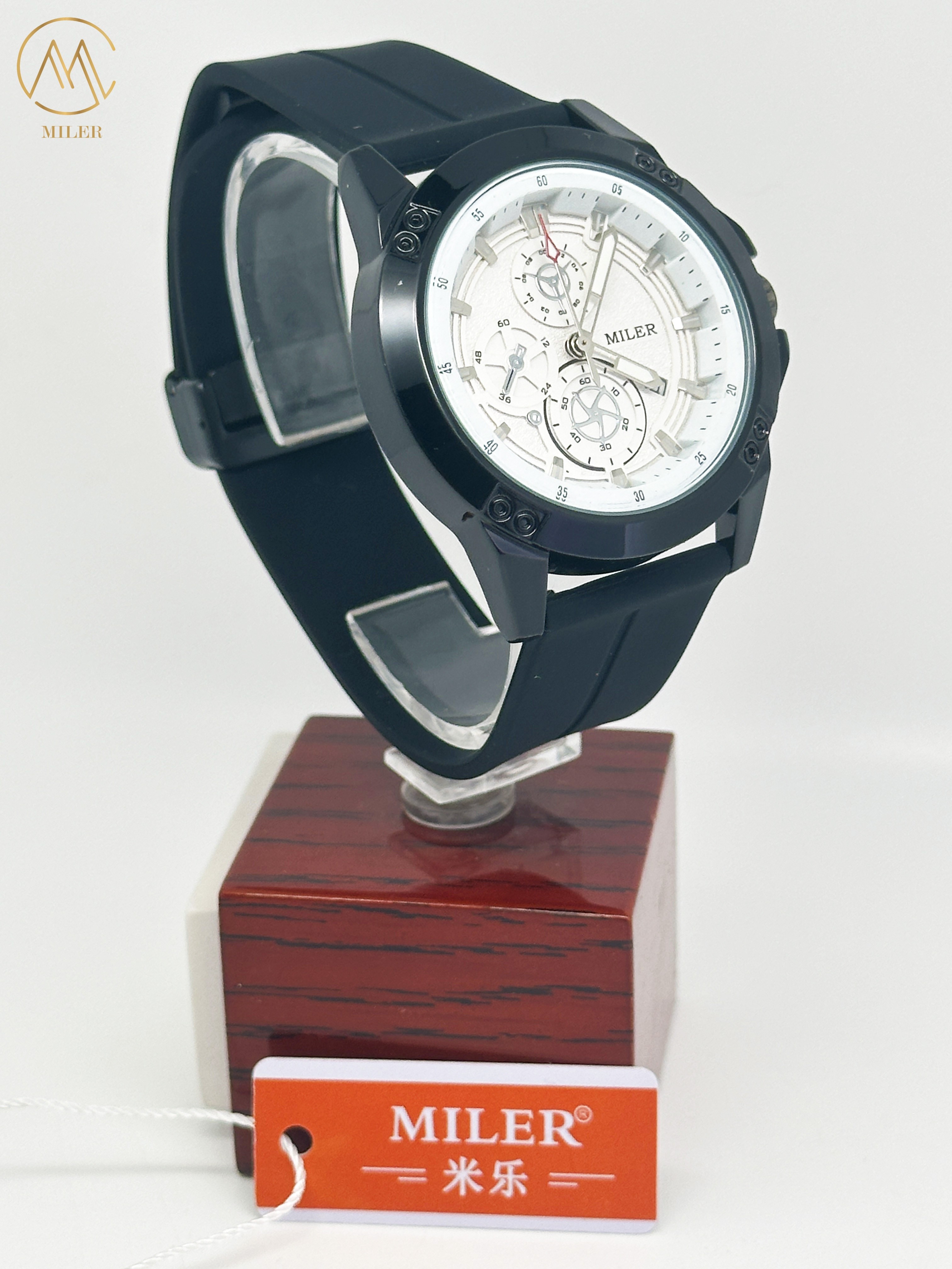 Miler 1005 30M Life Waterproof Sports Chronograph Watches Men's Quartz Watch Silicone Strap Luxury Fashion Wristwatch