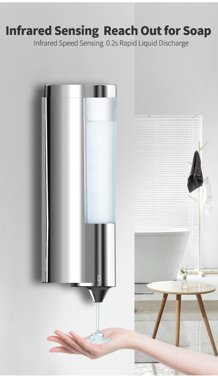 Hotel Bathrooms Shower Shampoo Dispenser 500ml Automatic ABS Material