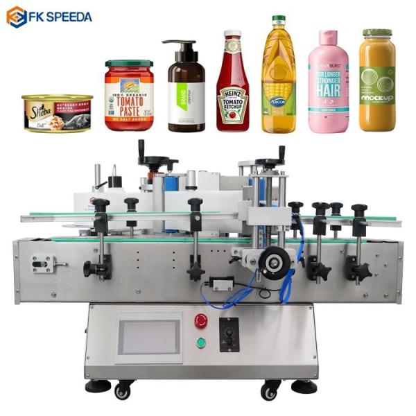 Round Bottle/Jar/Tube/Can High Speed Automatic Desktop Sticker Labeling