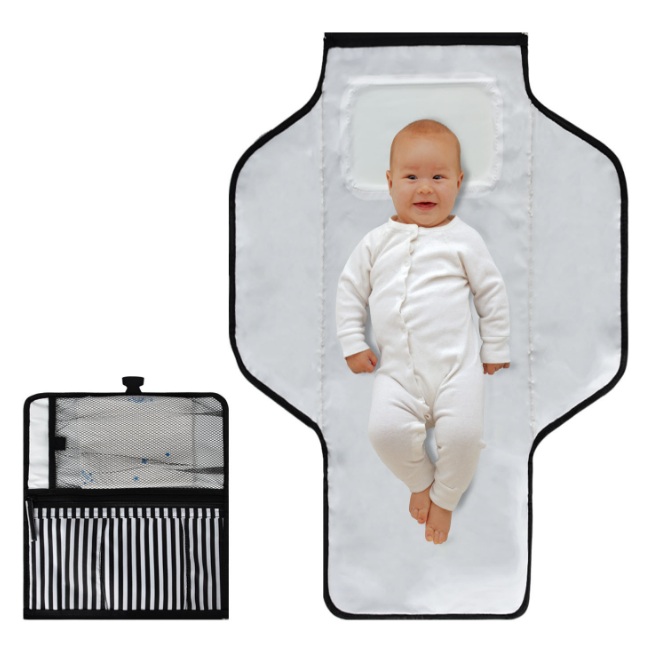 Waterproof Baby Changing Pad Diaper Bag Geometric Pattern Portable Changing Pad