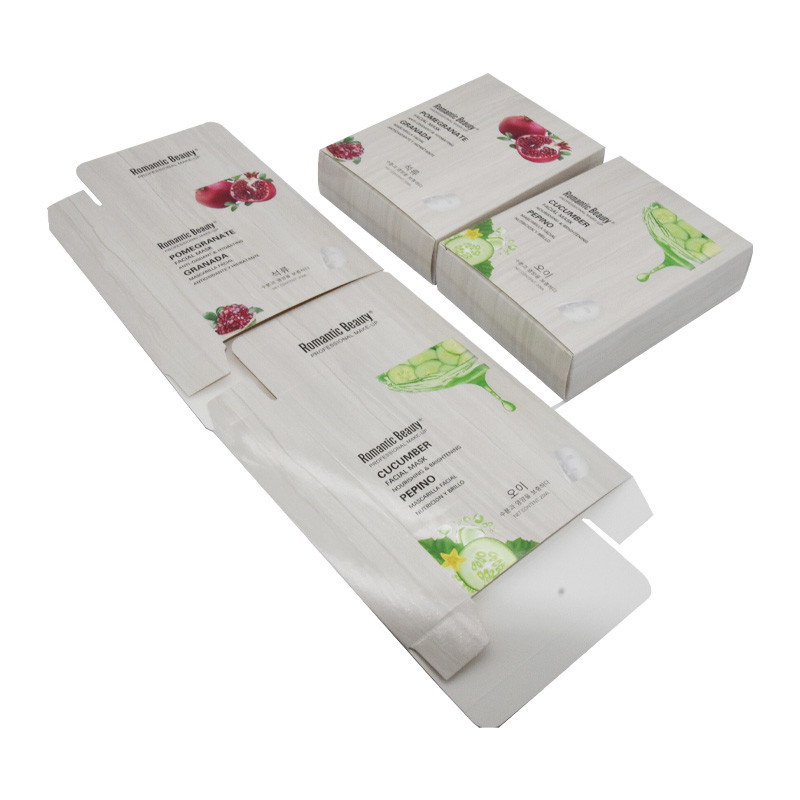Custom Paper White Cosmetic Packaging Boxes For Facial Mask