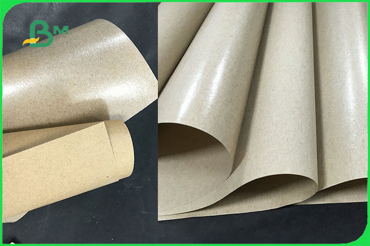 Eco - friendly 36'' PE Coating White & Brown Kraft Paper For Food Storage Pouch