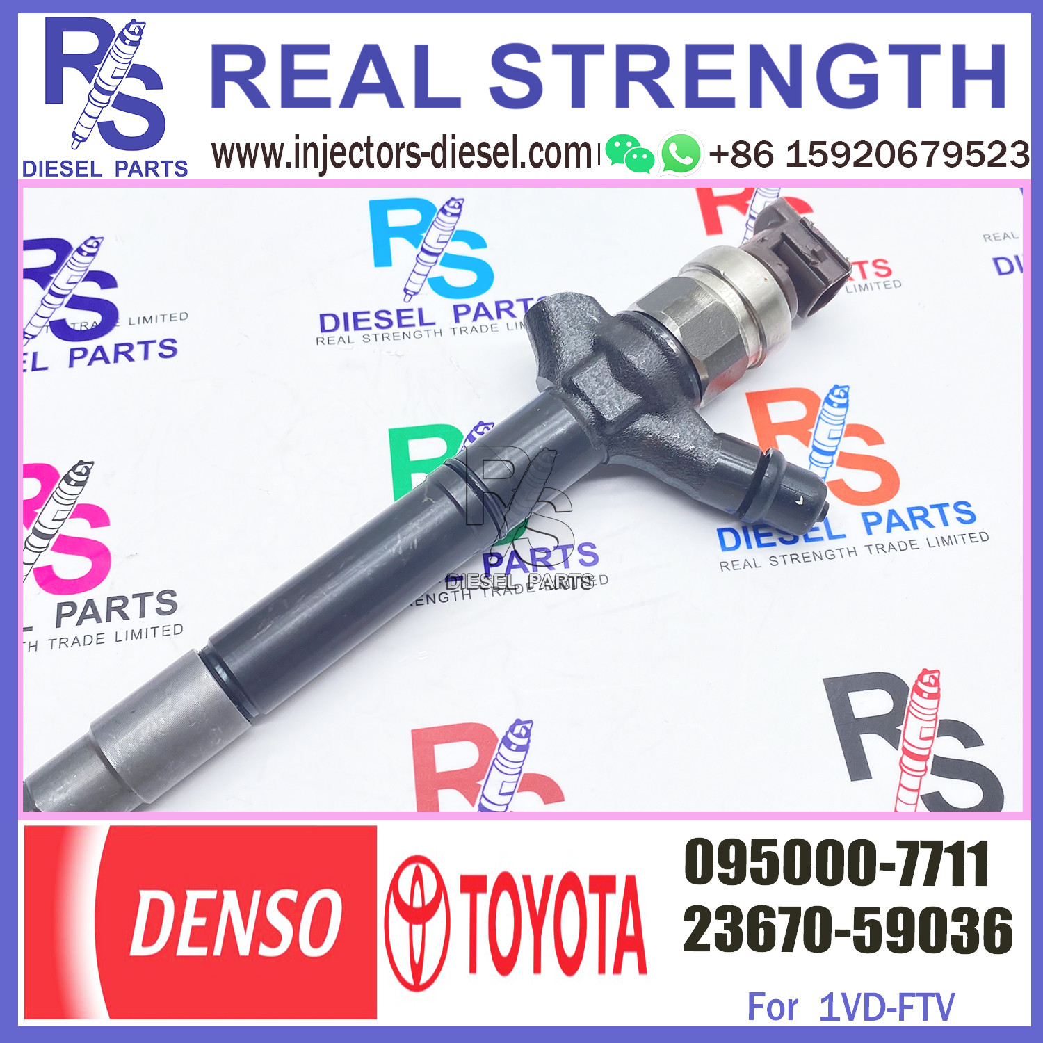 Diesel Common Rail Injector 23670-59035 095000-7711 For Land Cruiser 1VD-FTV
