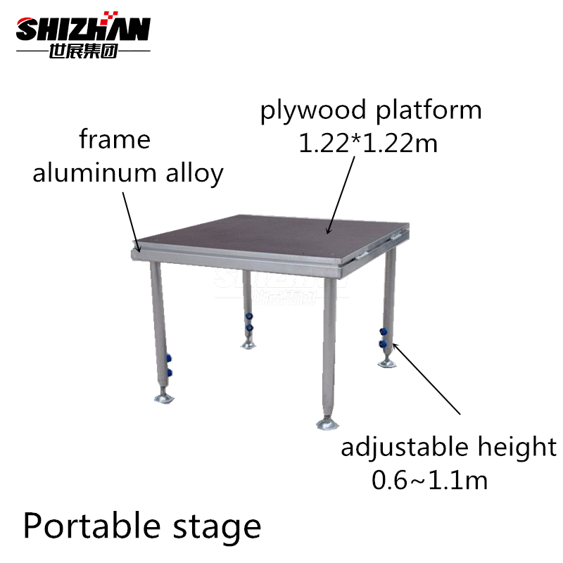 Easy Assemble Platform Portable Aluminum Folding Alloy Acrylic Wedding Stage