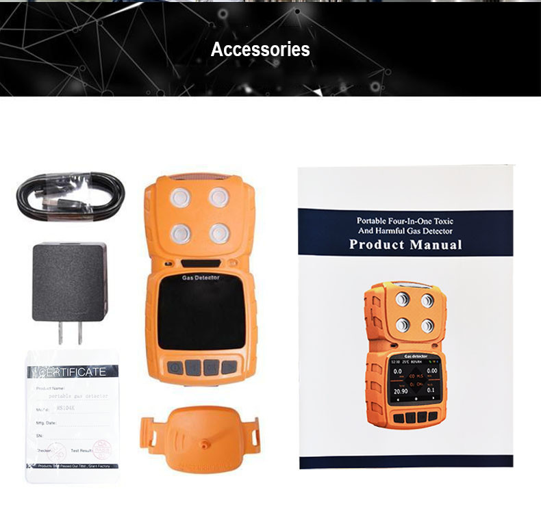 MS104K 2 Gas CO2 IR O2 Portable Multi Gas Detector