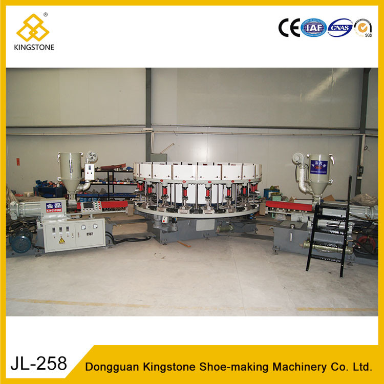 Rotary Double Colour DIP Sport Shoes / Canvas Injection Moulding Machine