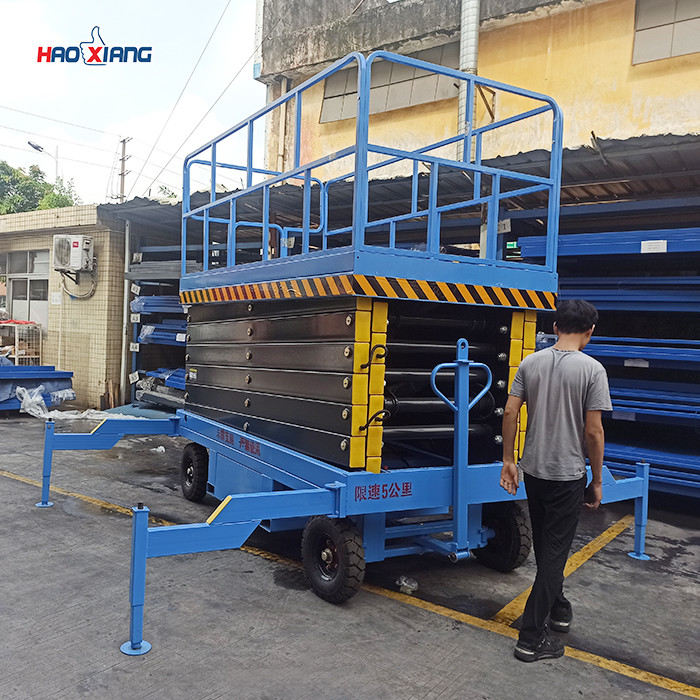 Solid Tire Small Scissor Lift 0.3T-1.5T One Man Scissor Lift
