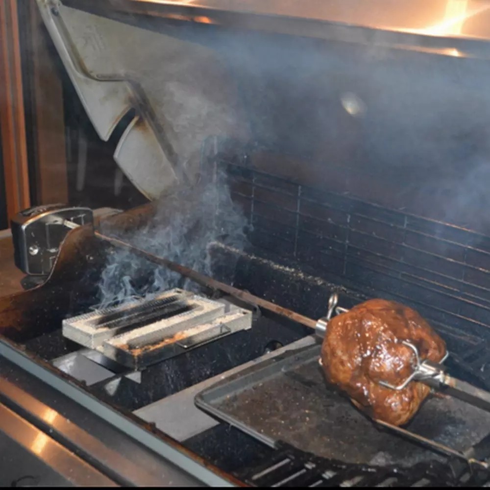 Barbecue Cold Smoke Generator , Stainless Steel Wood Pellet Grill Smokers