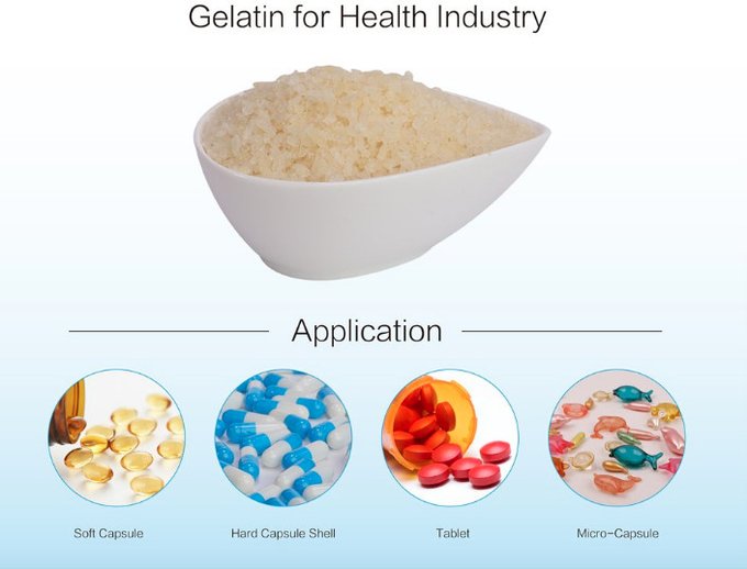 Light Yellowish Gelatin In Vitamins Halal Pharmaceutical Grade Cow Gelatine