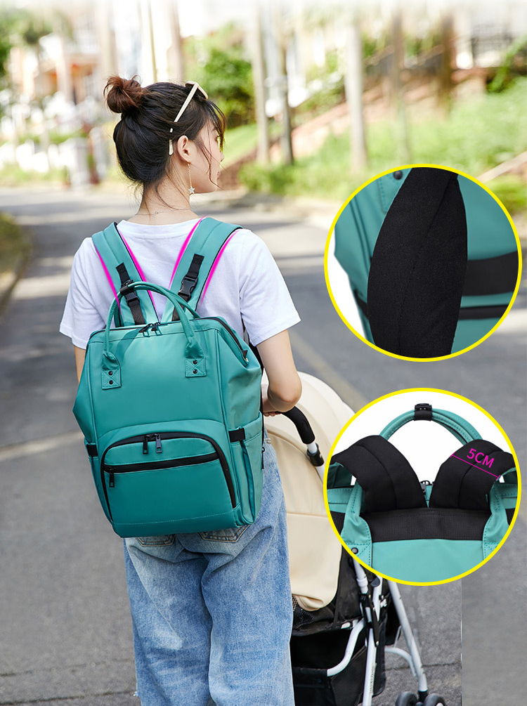 Multifunction Nylon Women Diaper Bags Bookbag 30*12*36cm