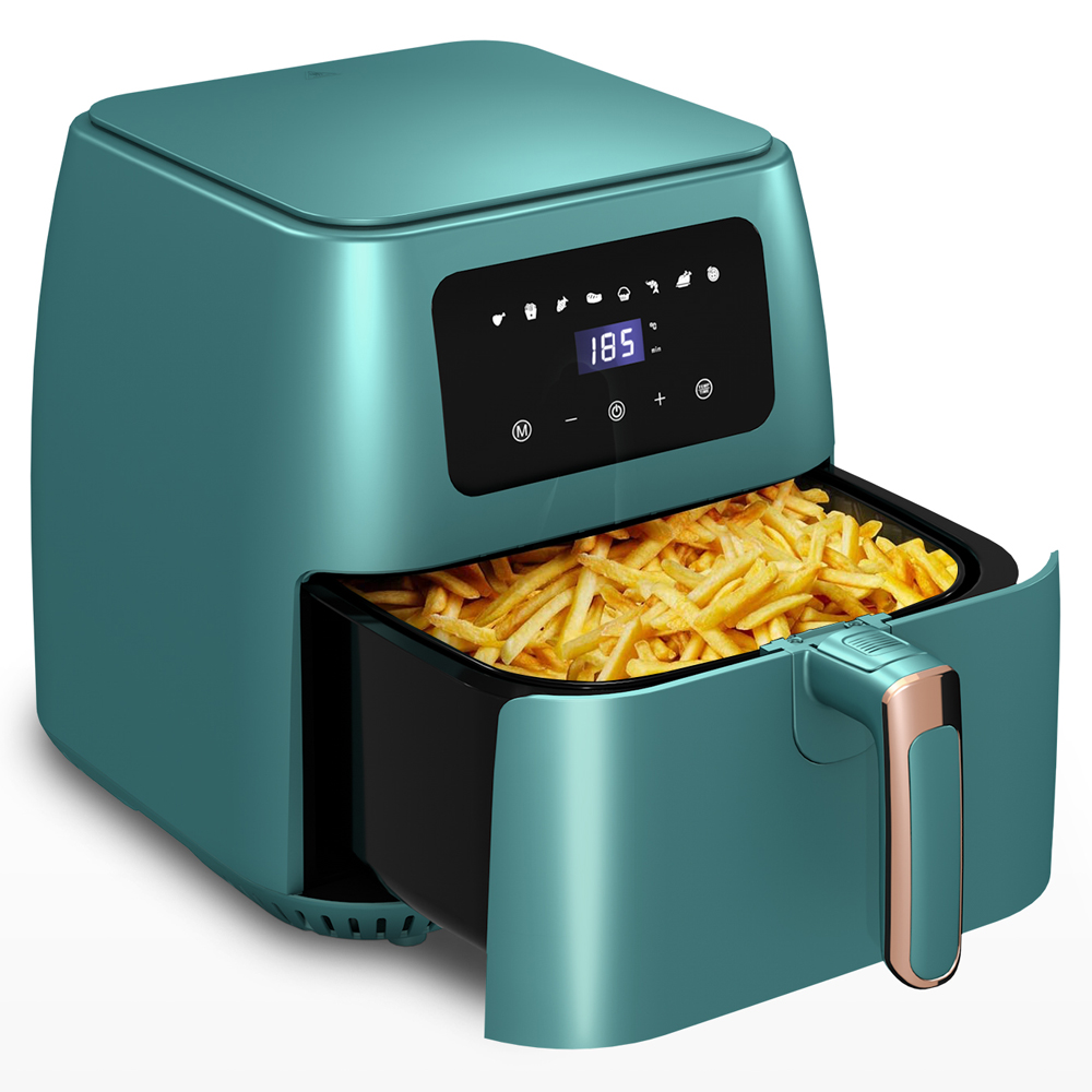 5L Stainless Steel Multifunctional Air Fryer Oven Small Smart Square Healthy Electric Household Use