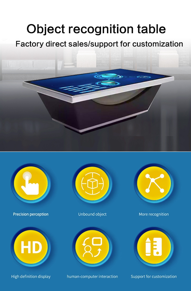 LCD Object Recognition Touch Table Augmented Reality Dynamic Hologram Projector Interactive Touch Screen Table Child