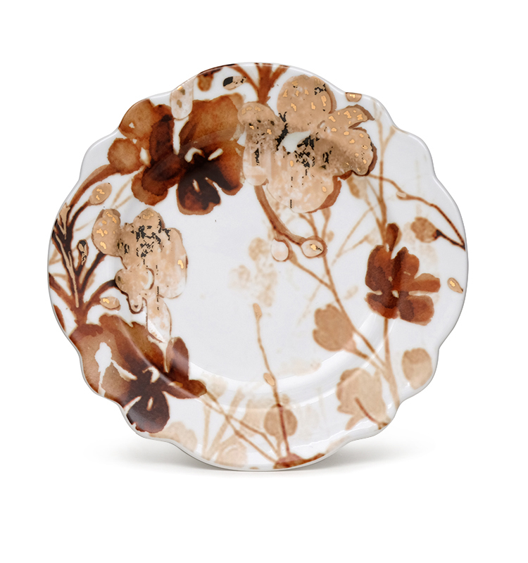 Plates Porcelain Plate Autumn Tableware Boutique Gift Set Hot Sale New Design Royal Ceramic Plate Dish Round Food Safety