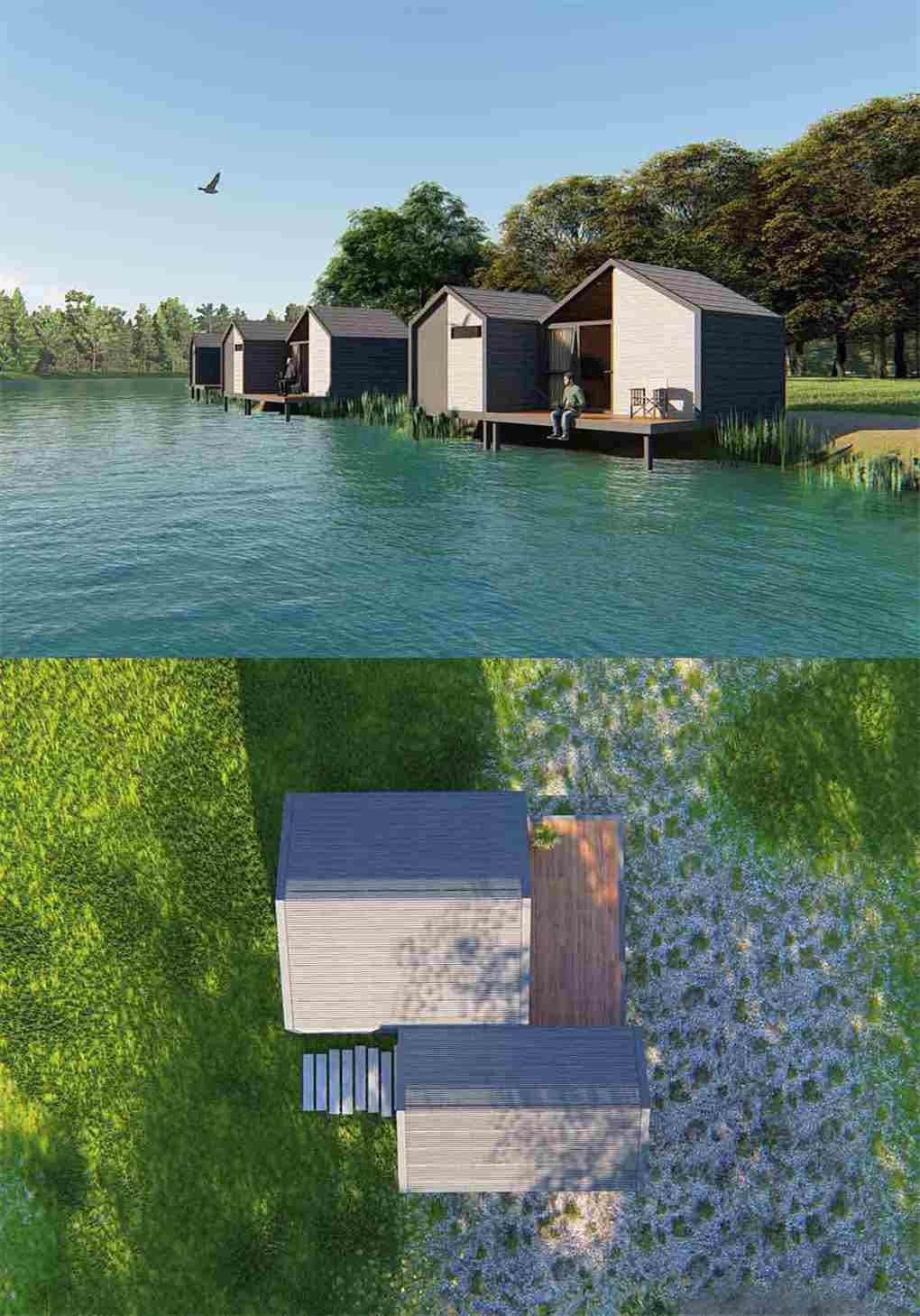 Sumptuousness Luxury Modern Prefab Homes , Prefab Trailer House CE Certification