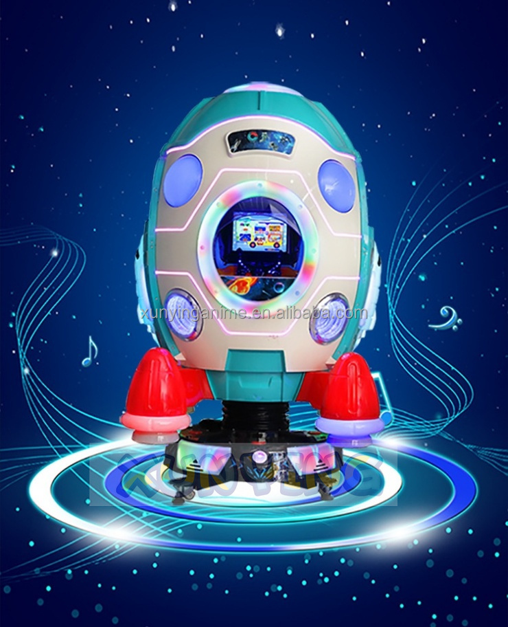 Metal Acrylic Plastic Arcade Games Airplane Rocket Coin Operated Kiddie Rides