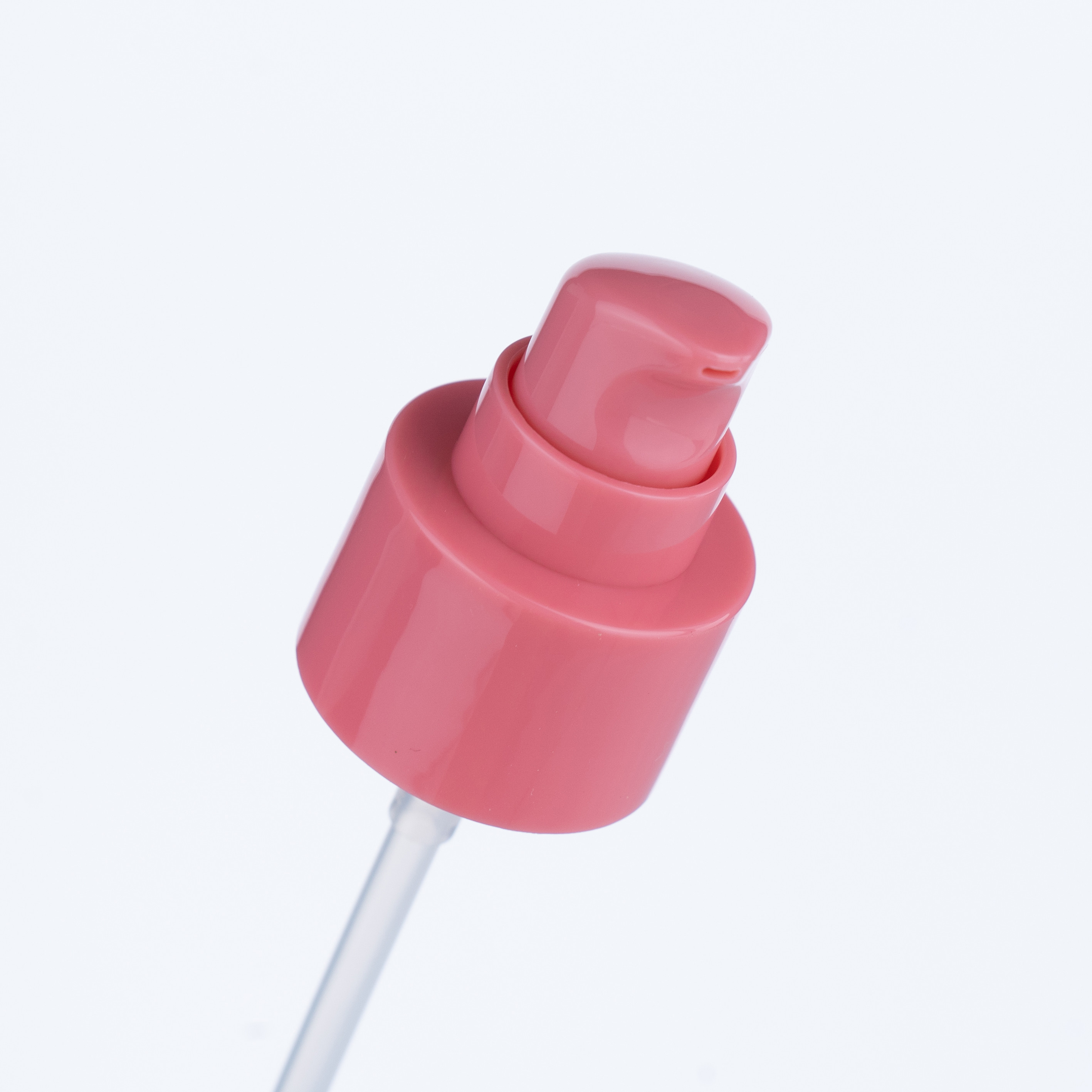 24/415 Cherry Pink Foundation Pump Head Cream Pump Green Bottle for Personal Care and Cosmetics