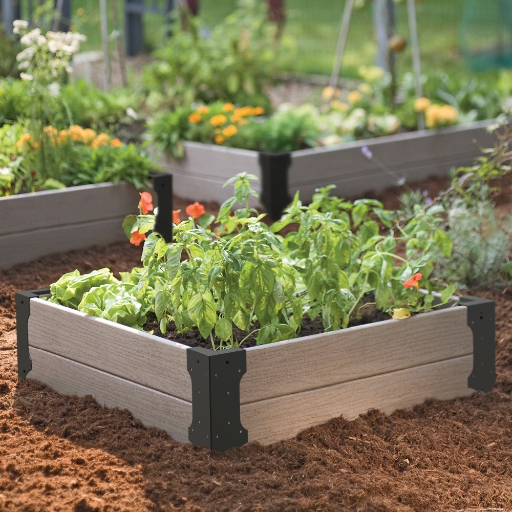 4 Pcs Surealong Raised Garden Bed Corner Brackets 2.27kg 4.5 x 1.63 x 11.75 inch