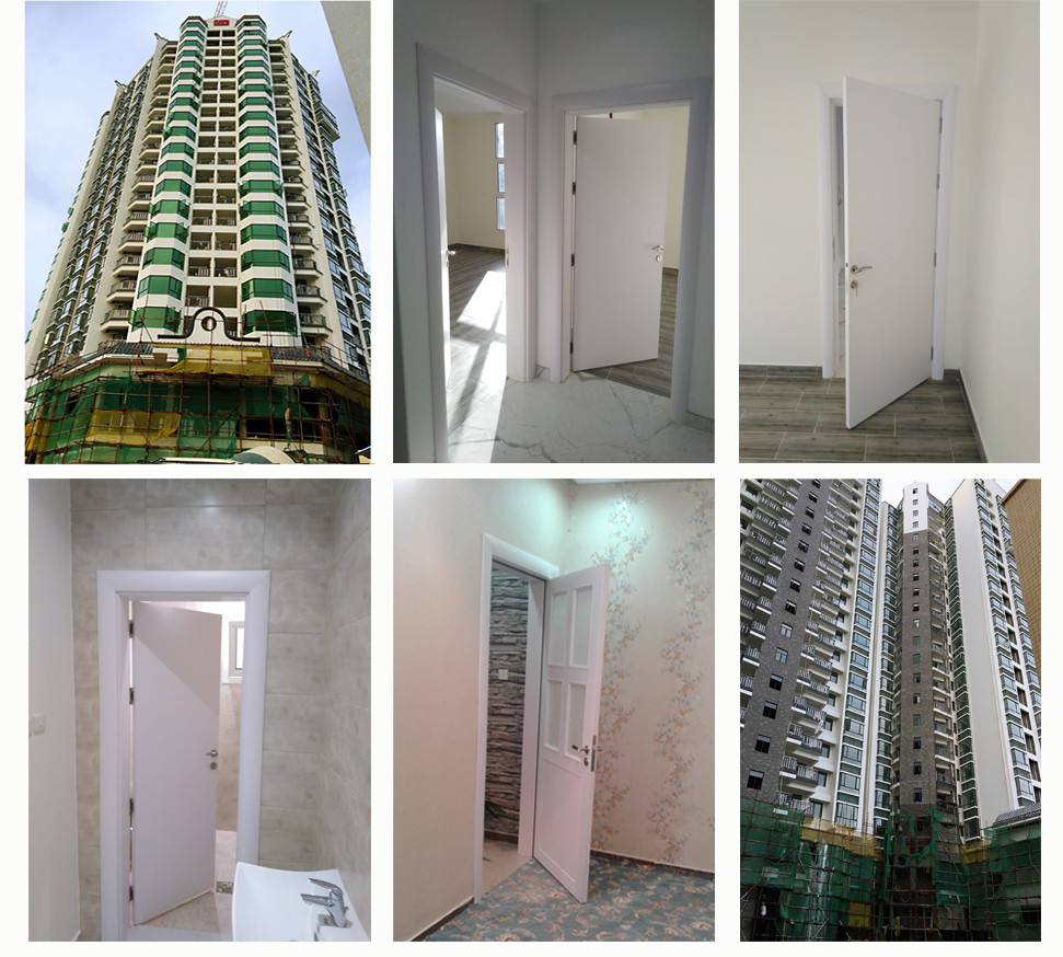Formaldehyde Free WPC Interior Door Sound Resistant 45mm Thickness